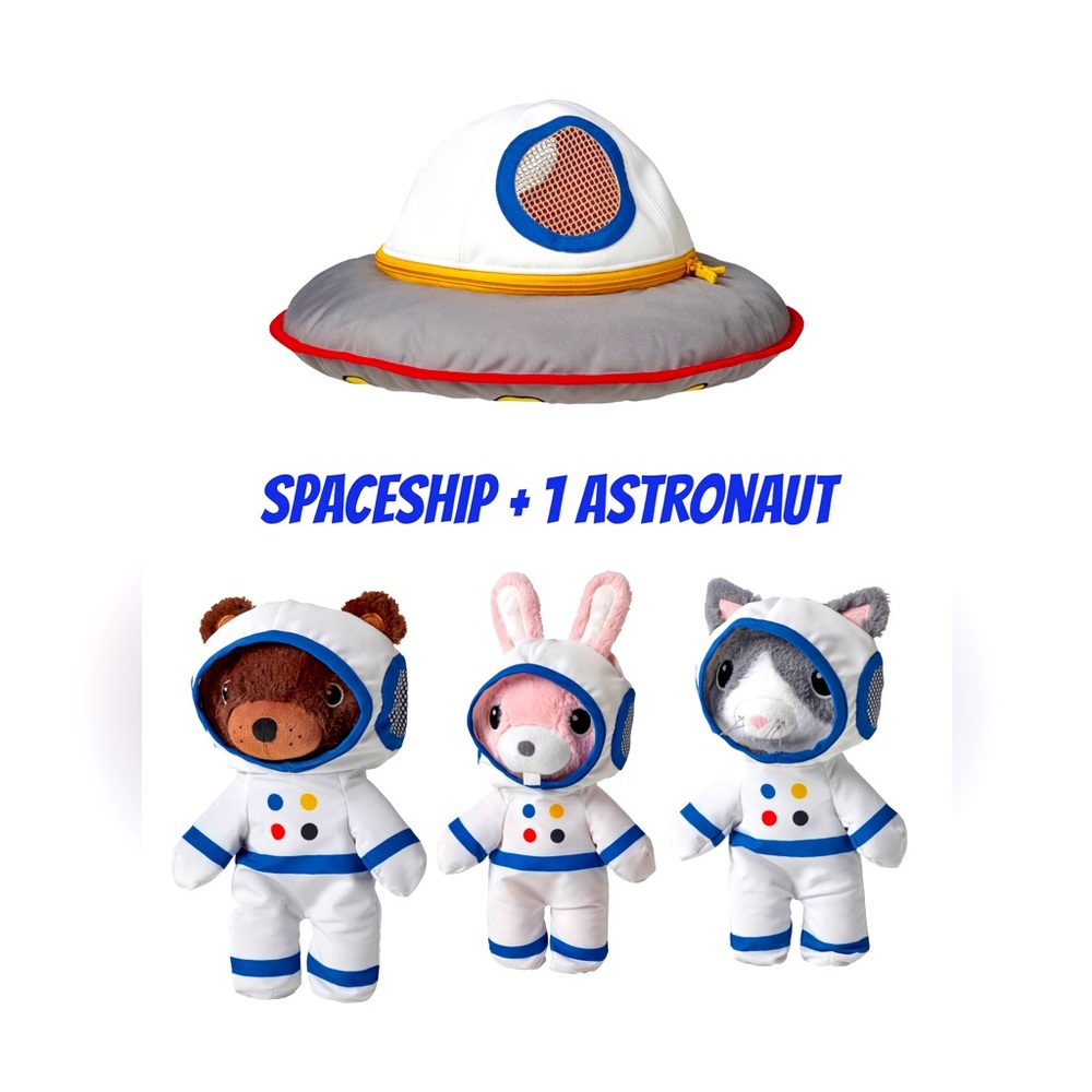Plush Space Ship Play set: Space Ship & Astronaut Stuffed Animal